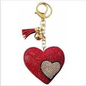 Heart Puffy Key Chain/Charm
